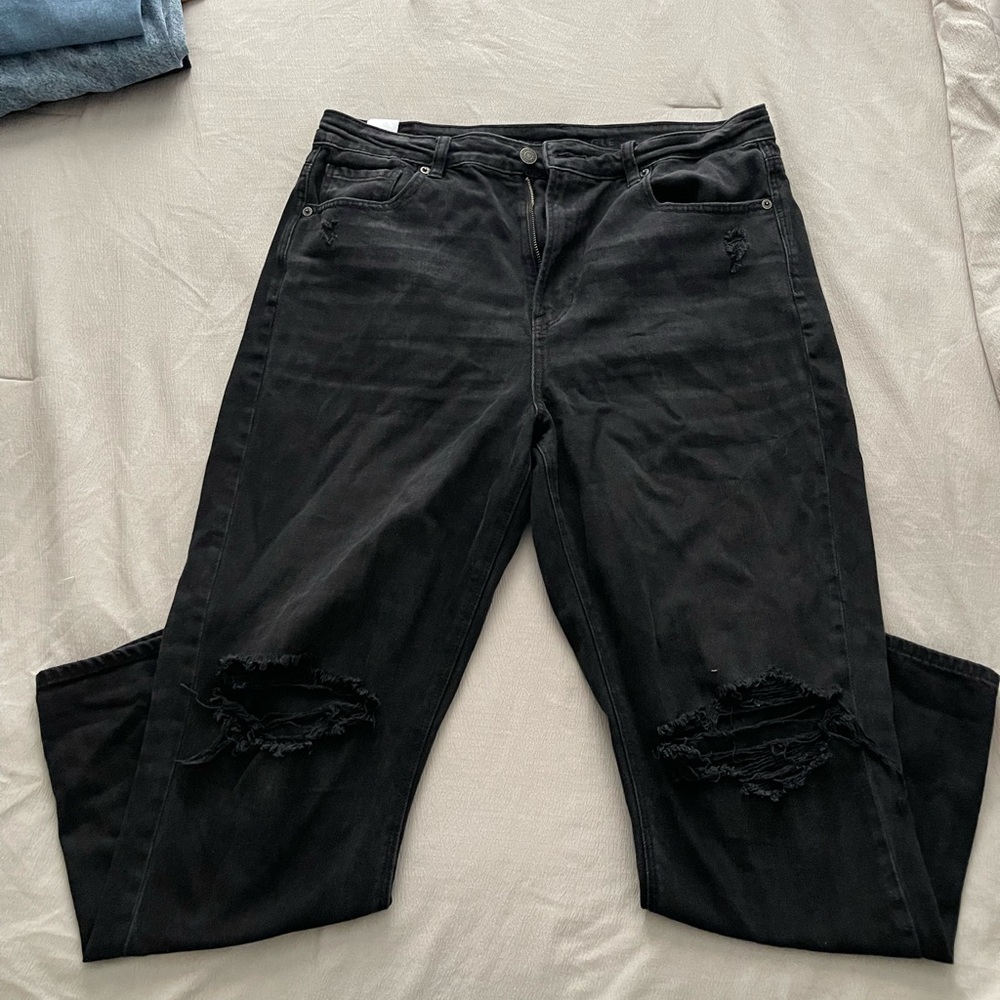 AE ripped mom jeans